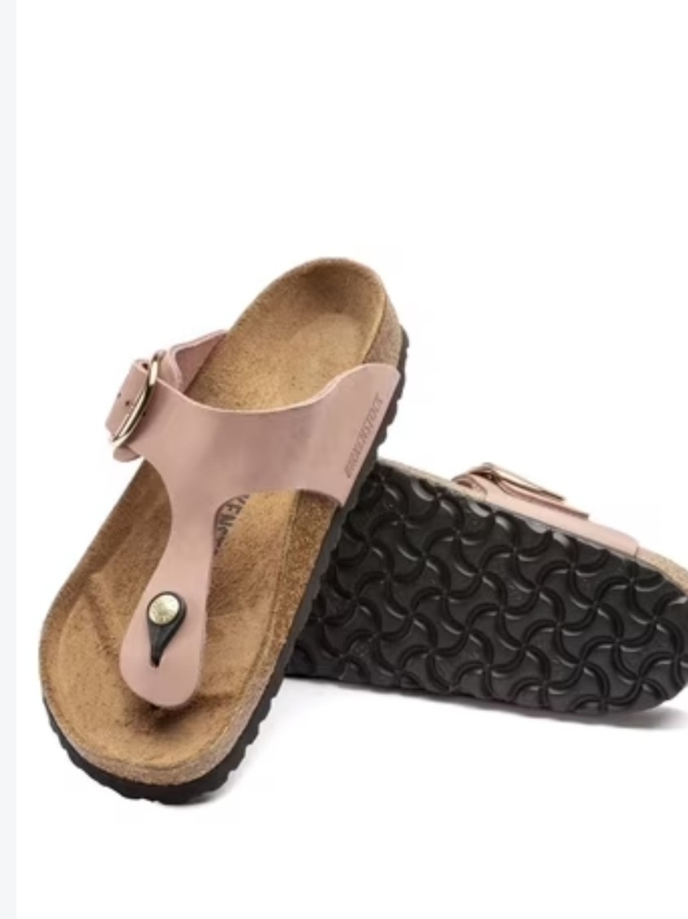 Birkenstock Women's Pink Thong Sandals Textile Upper Suede Lined Sz 39
